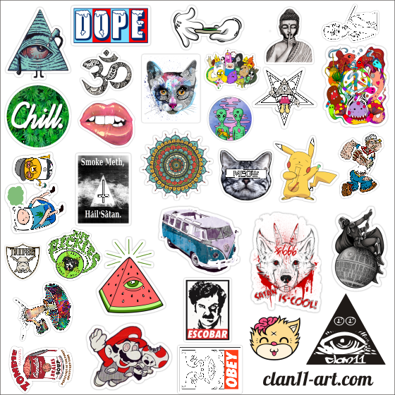 Макет наклейки