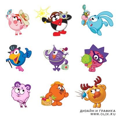 Смешарики рисунки персонажей