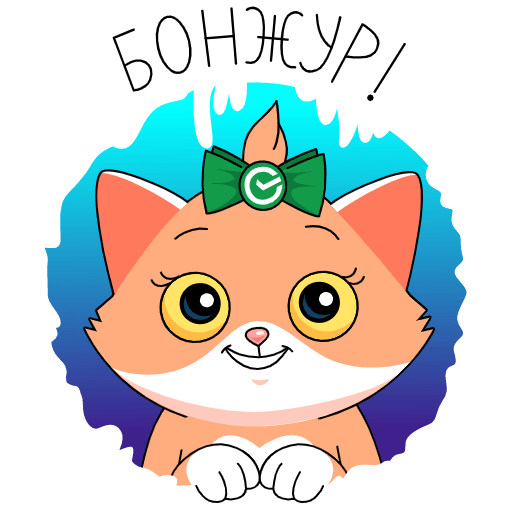 Стикеры СБЕРКОТ В очках