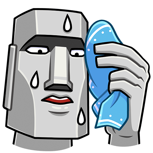 Моаи Стоун Стикеры