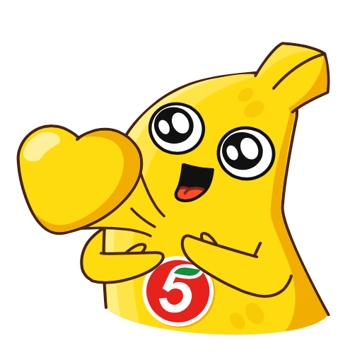 Стикеры Бананос с Пятёрочки