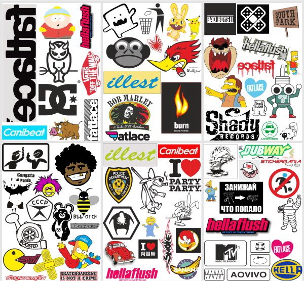 Стикеры в стиле инди