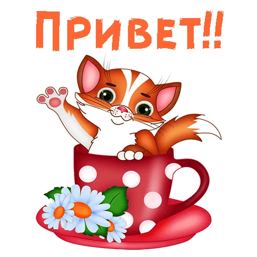 Стикер приветик прикольные
