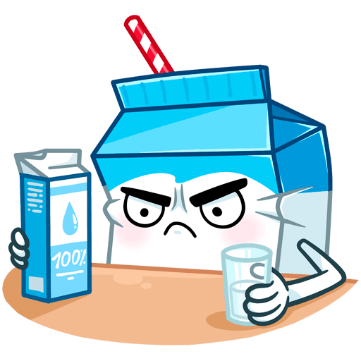 Стикеры ВК молочко