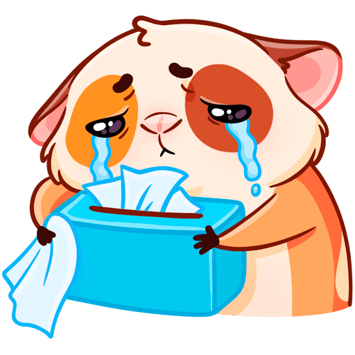 Стикер печально