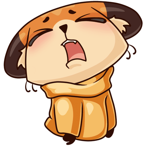 Грустный котик стикер