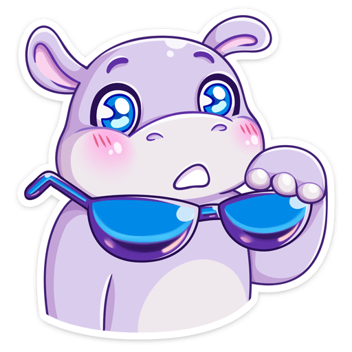 Стикеры ВК Бегемотик