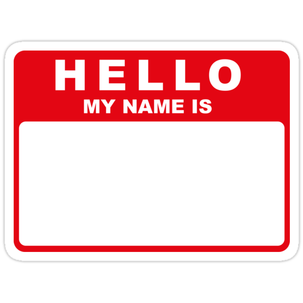 Наклейки для теггинга hello my name is
