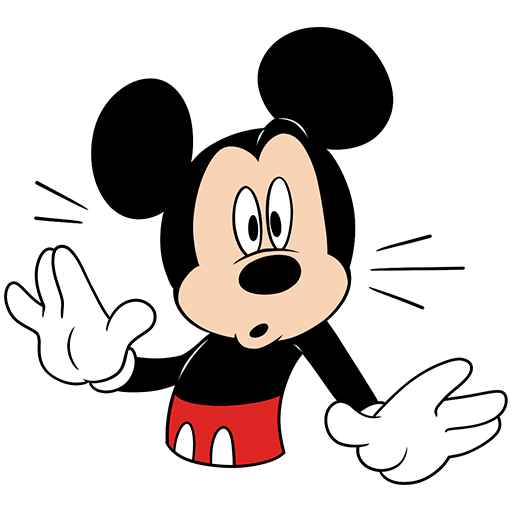 Стикеры телеграмм Микки Маус