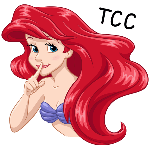 Русалочка Ариэль Стикеры телеграмм