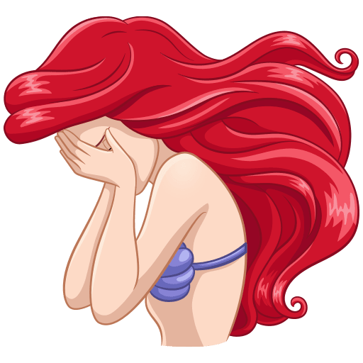 Русалочка Ариэль Стикеры телеграмм