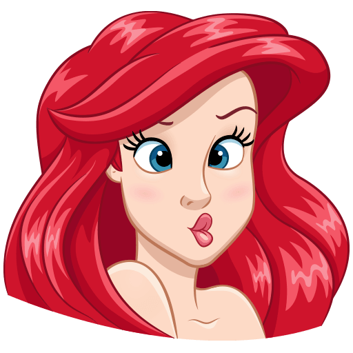 Русалочка Ариэль Стикеры