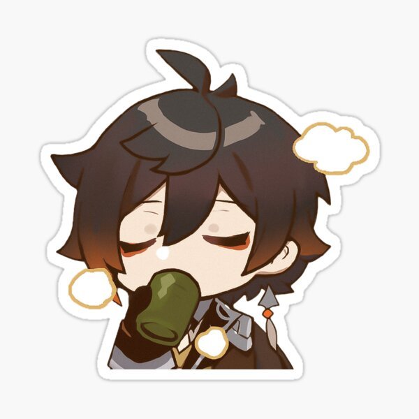 Чжун ли Геншин Чиби Стикеры