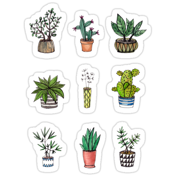 Наклейки в виде растений