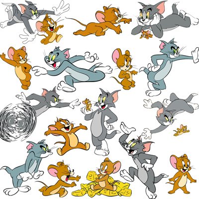 Рисунки для наклеек том и Джерри
