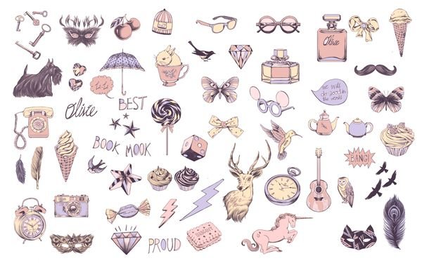 Стикеры для распечатки Эстетика