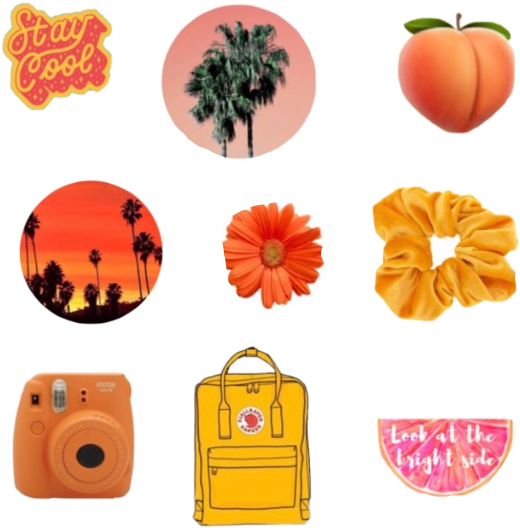 Наклейки оранжевого цвета