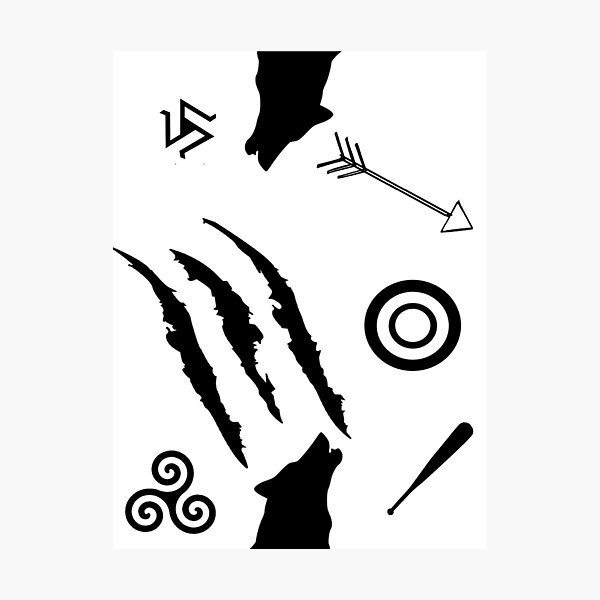 Наклейка волк