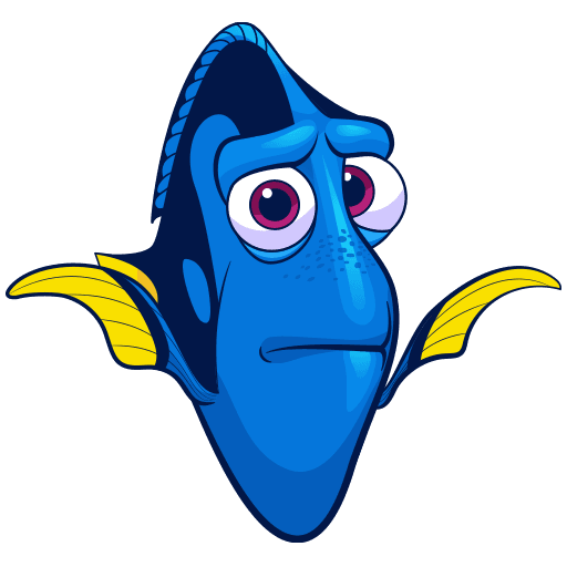 Немо и дори на белом фоне