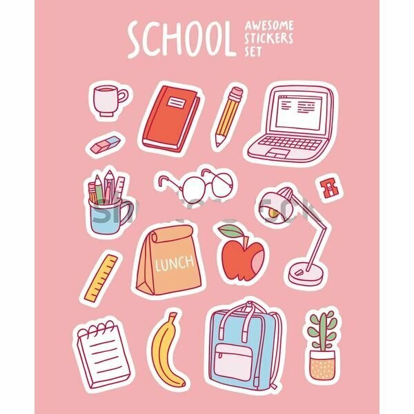 Модные наклейки вектор