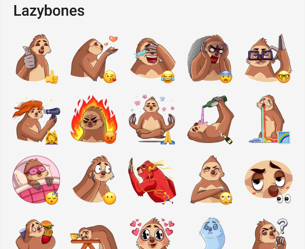 Ленивец Стикеры на дереве