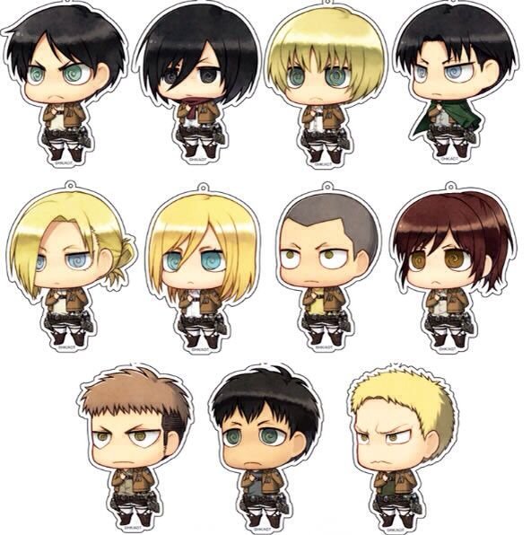 Атака титанов Чиби персонажи