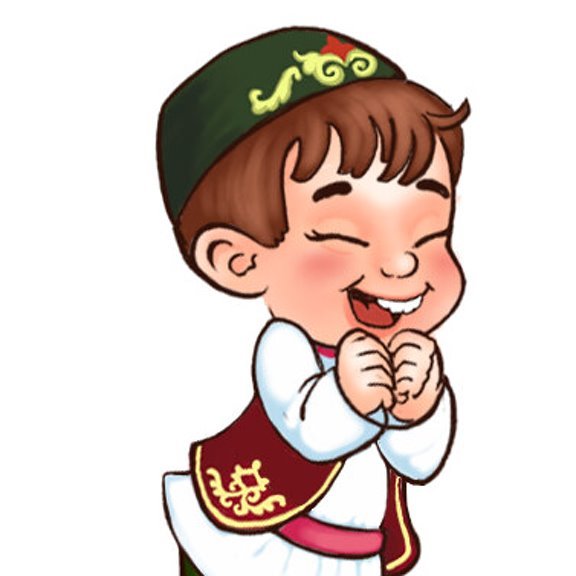 Мальчик казах в национальном костюме