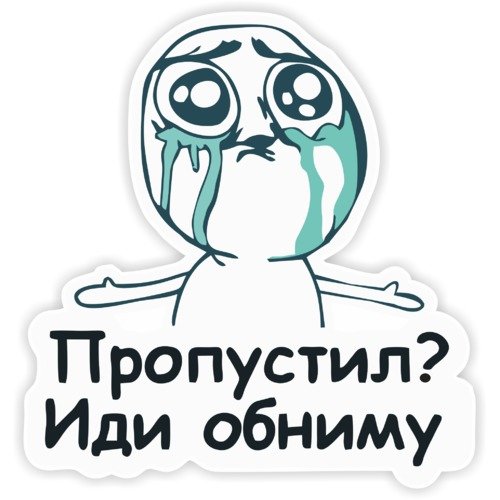 Наклейка на машину пропустил иди обниму