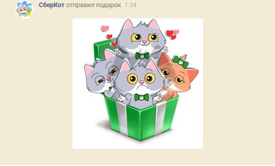 Сбер кот подарок