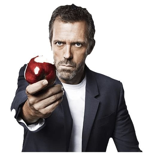 Хью Лори на белом фоне