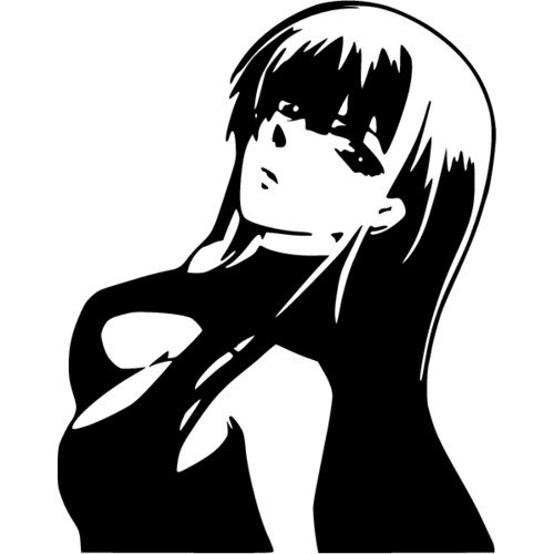 Наклейки на авто аниме девушки