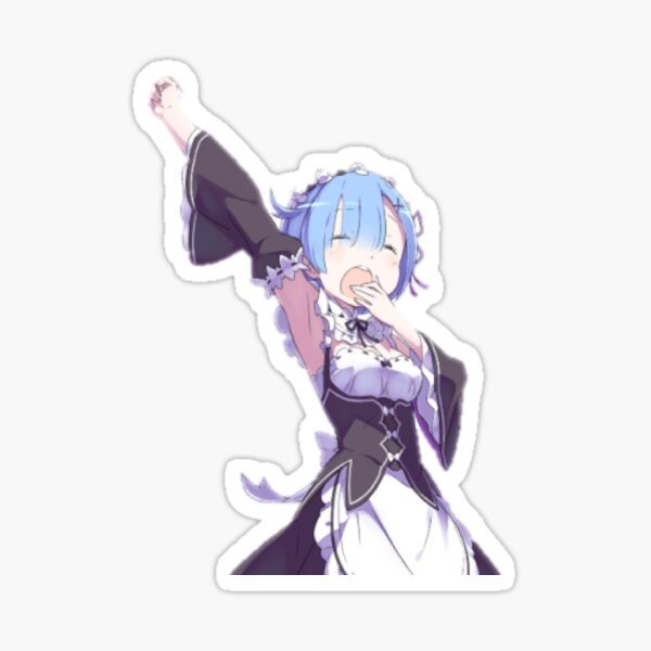Re Zero Рэм наклейки