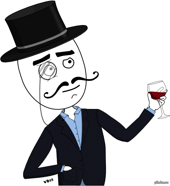 Человек с моноклем Мем