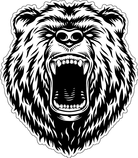 Наклейка медведь