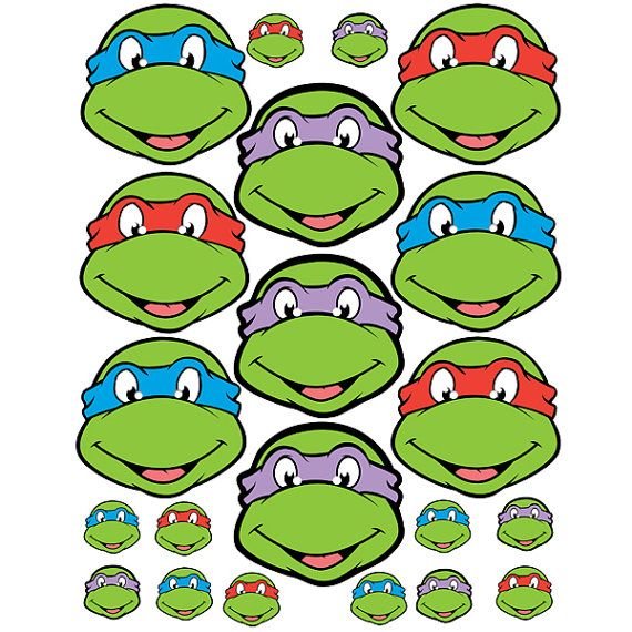 Лица черепашек ниндзя для печати