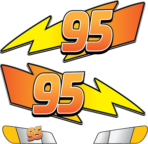 Наклейки 95 молния Маккуин