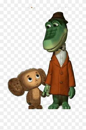 Крокодил Гена и Чебурашка вид сзади