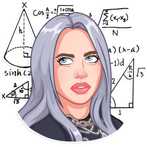 Стикеры знак Billie Eilish