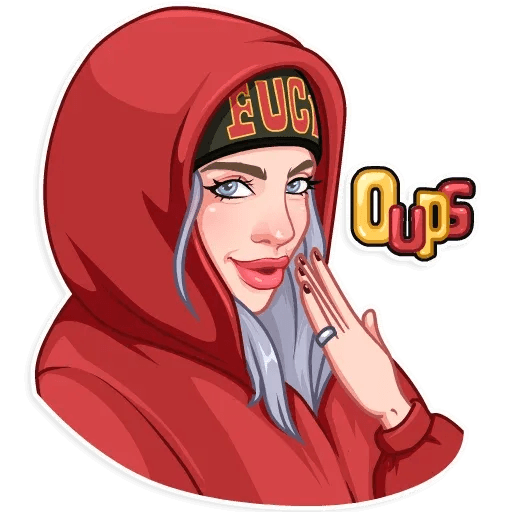 Наклейки Билли Айлиш для срисовки