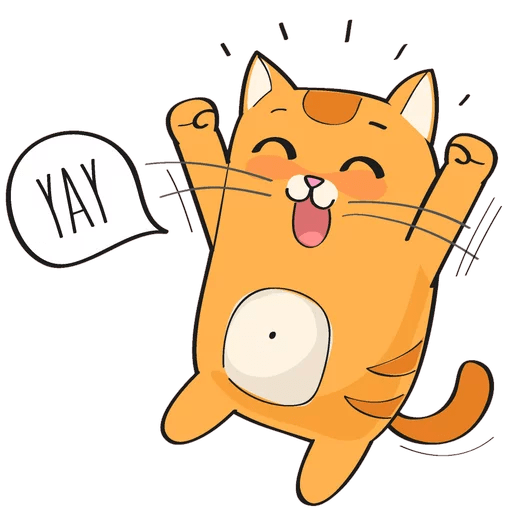 Стикеры рыжий кот