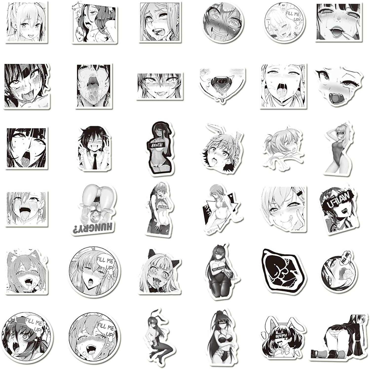 Manga stickers telegram. Стикеры наклейки ахегао.
