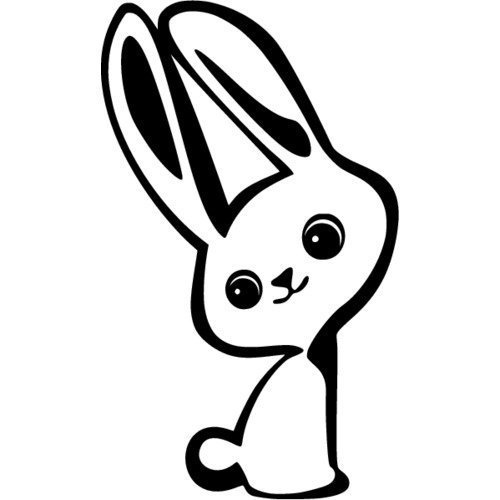 Зайчик вектор контур