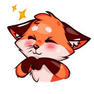 Смайлик Лисичка с сердечками