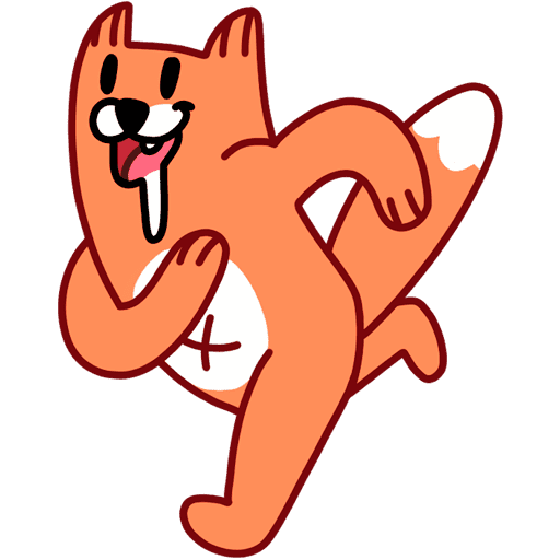 Стикеры Лис Паппи