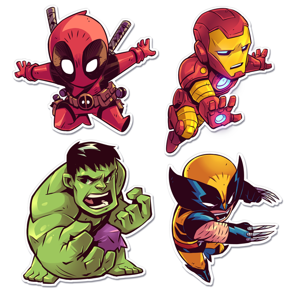 Chibi Derek Laufman Марвел