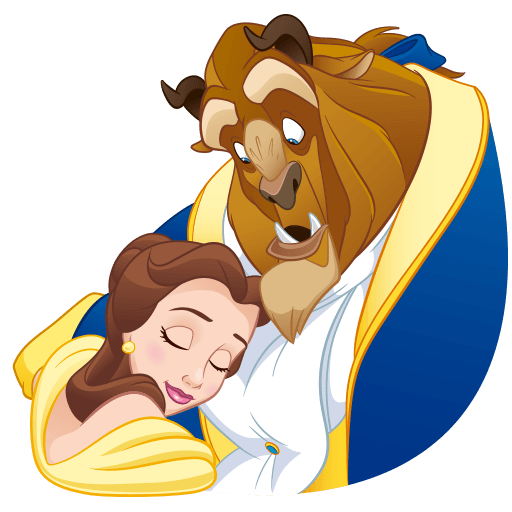 Стикеры красавица и чудовище ВК