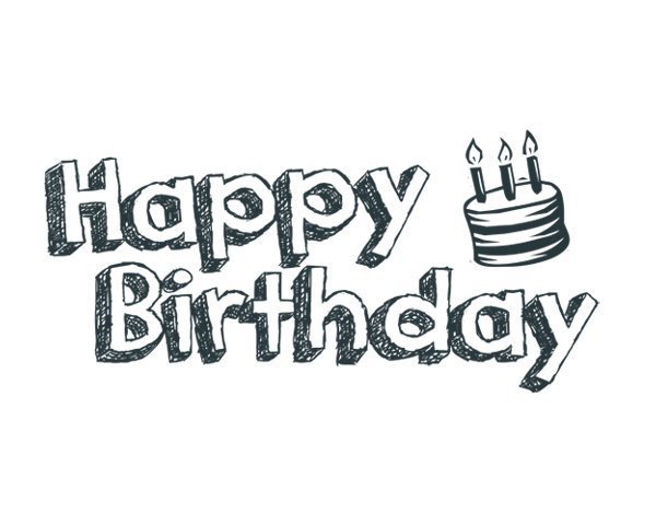 Надпись с днём рождения на английском