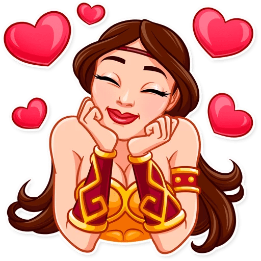 Стикеры красивые девушки