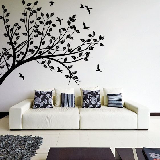 Декор на стену дерево вектор