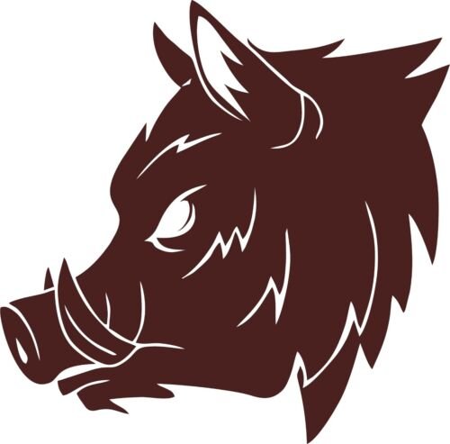 Тату голова кабана